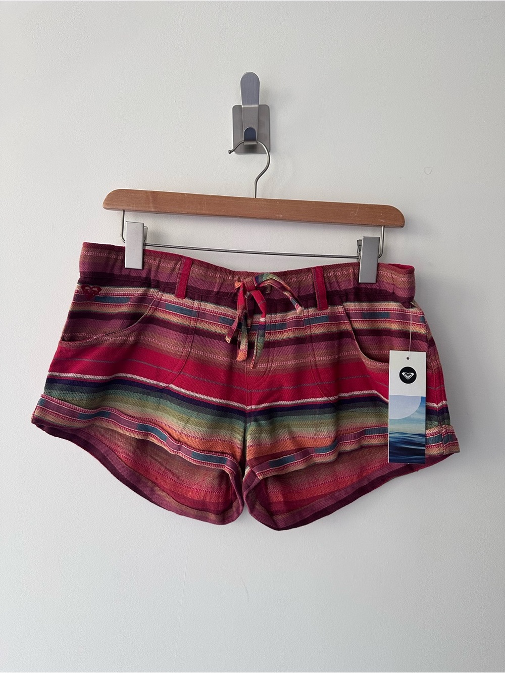 NWT | ROXY | 5 | Serape Striped Drawstring Shorts